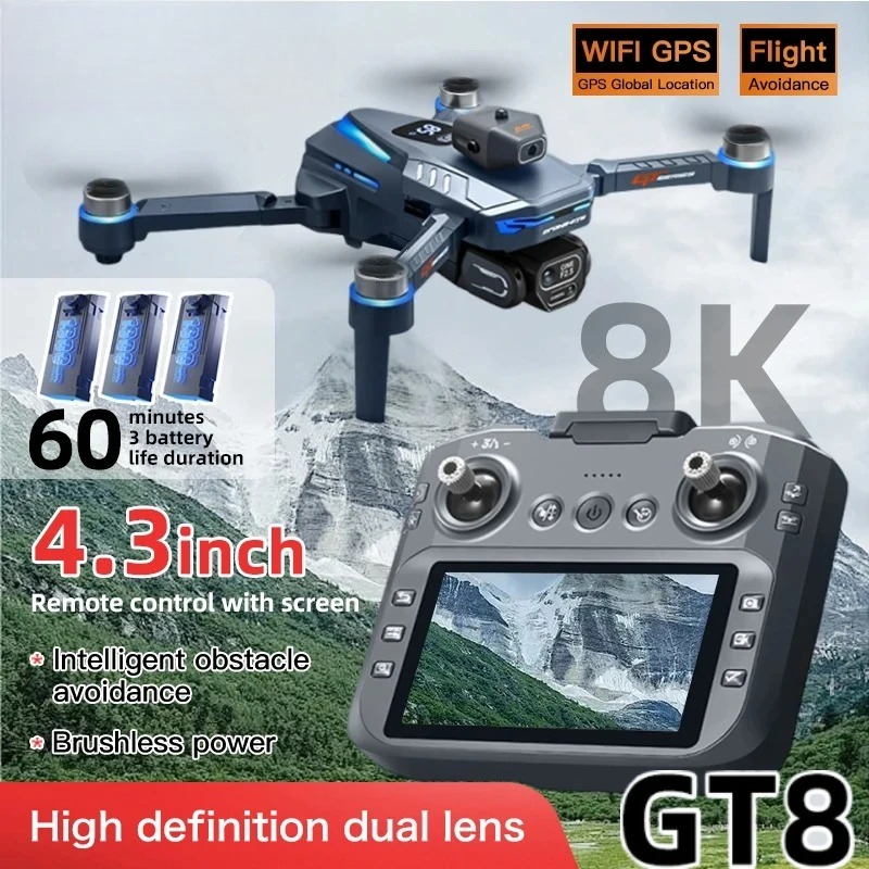Drone Thermal Imaging - Drone GT8 Original 8K Profesional Kamera