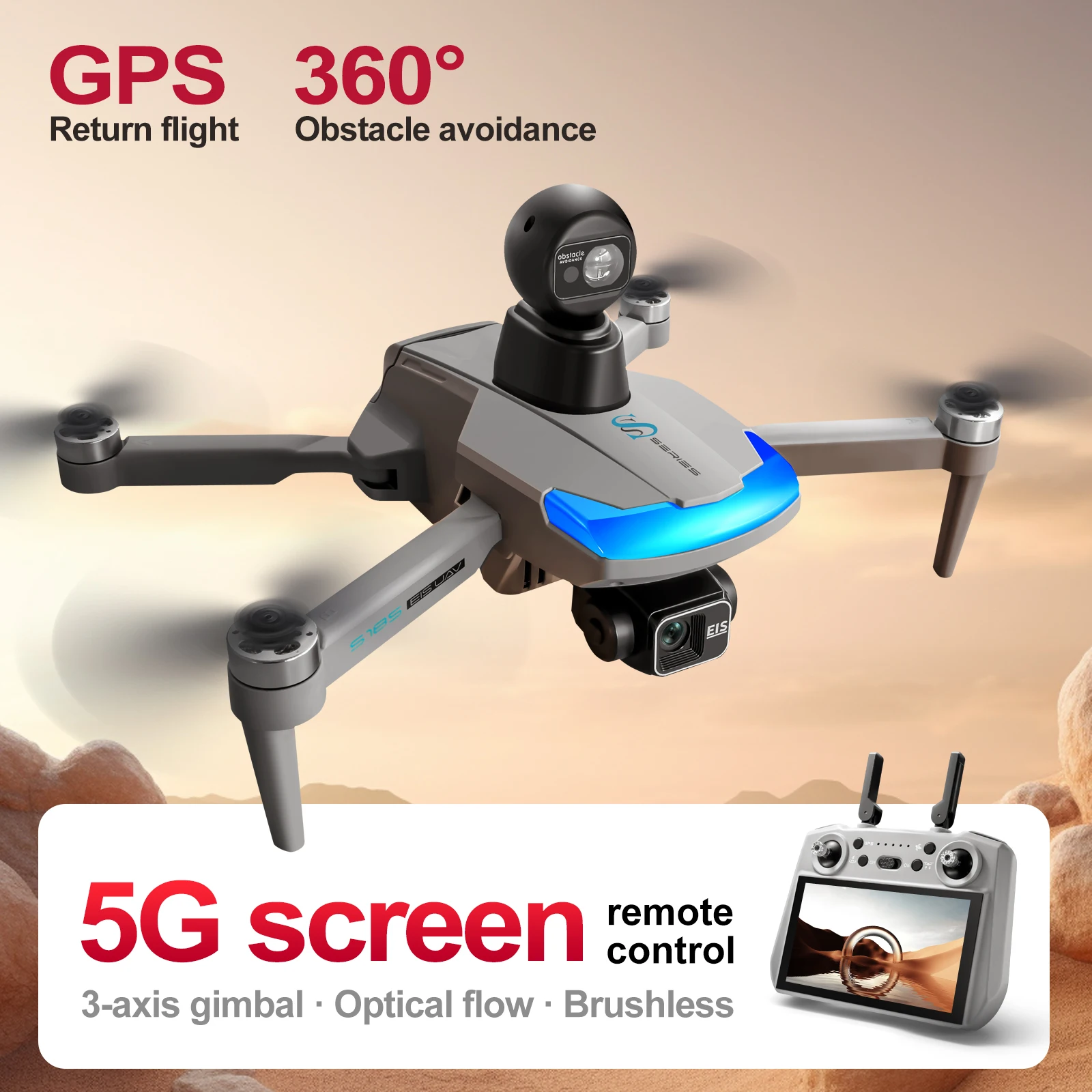 Drone Surveying - S185 Drone Profesional 2.7K HD Kamera
