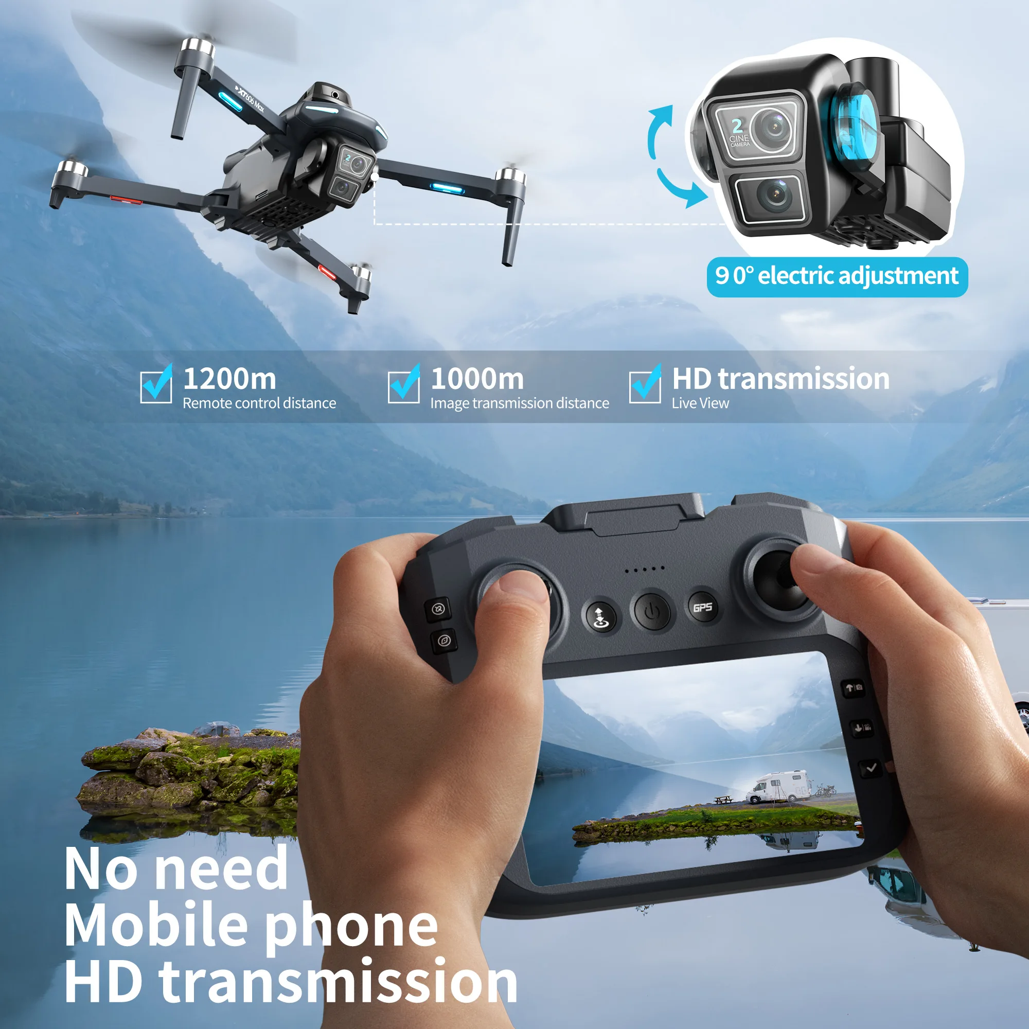 Drone Profesional XT606 Origin - Drone Multispectral ulasan dan harga