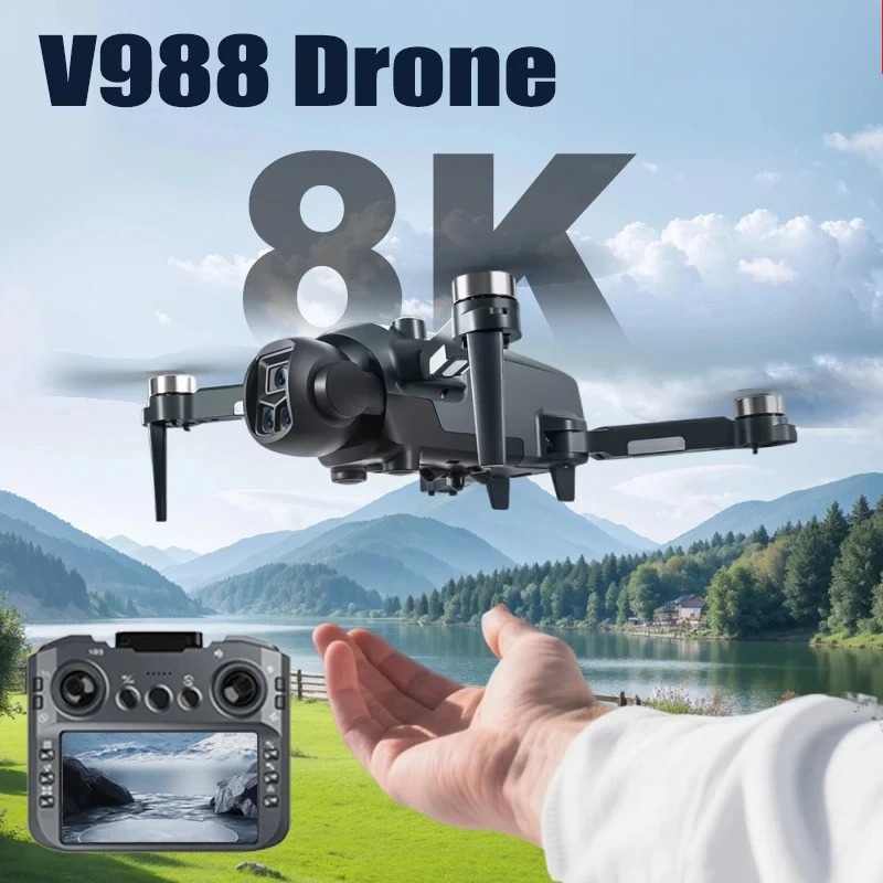 Drone V988 Asli 8K HD Kamera G - Drone Surveying ulasan dan harga