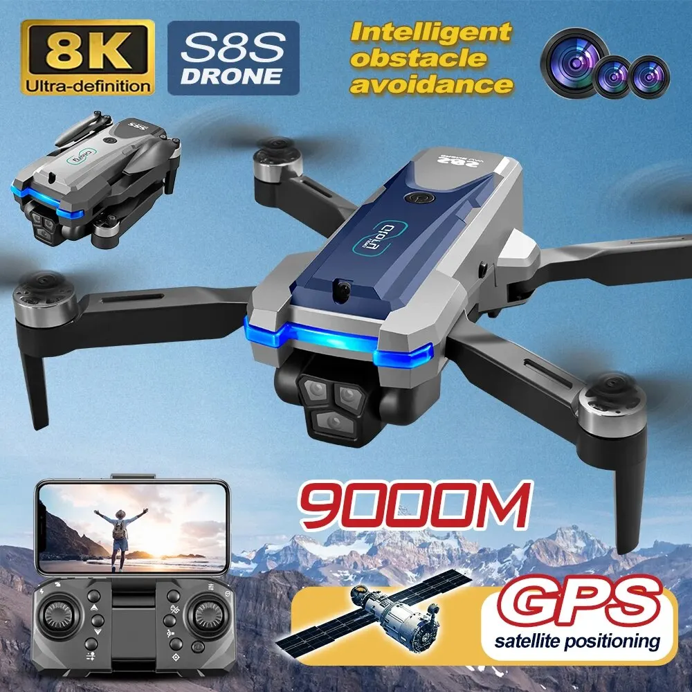S8S Drone lipat 5G Wifi 8K HD, - Drone Aerial Photography ulasan dan harga